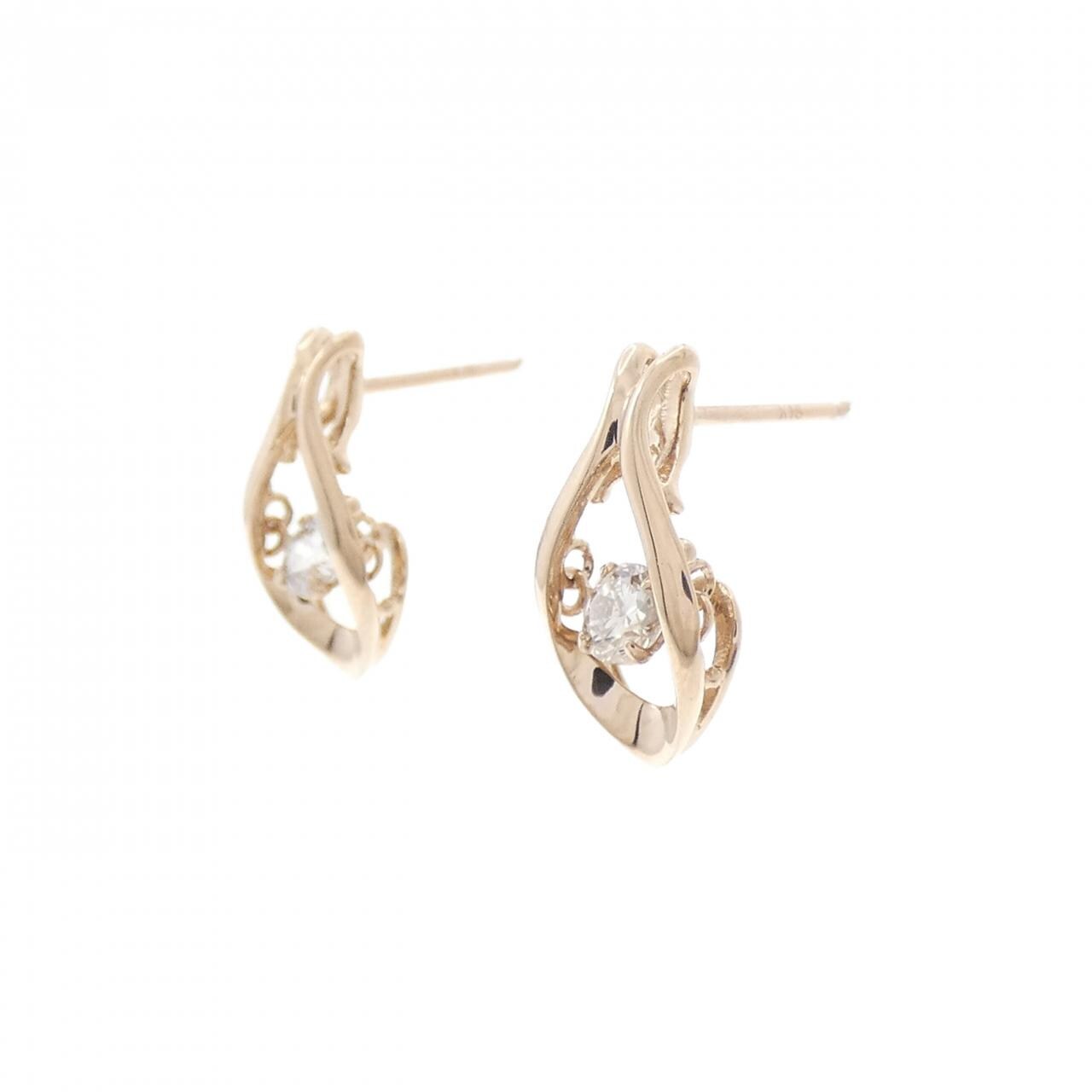 K18PG ダイヤモンド ピアス 0.26CT