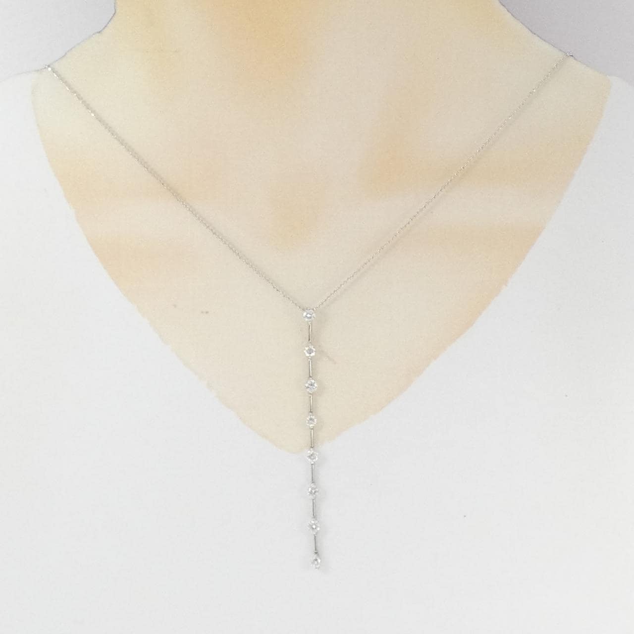 K18WG ダイヤモンド ネックレス 1.17CT