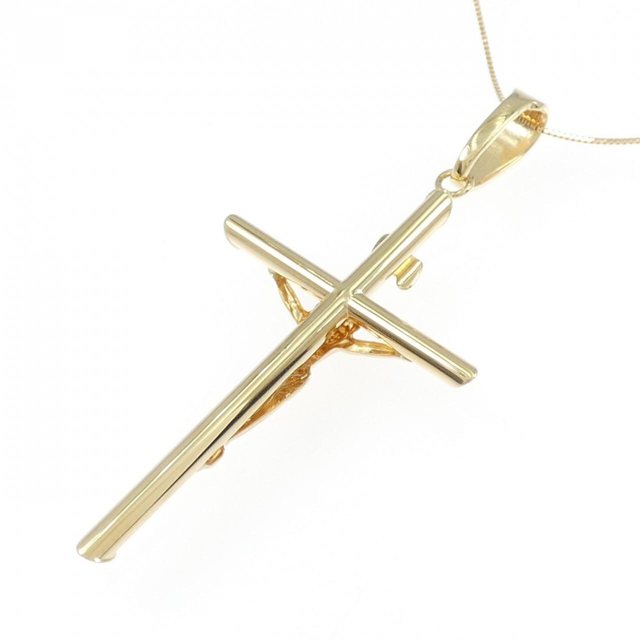 K18YG cross necklace