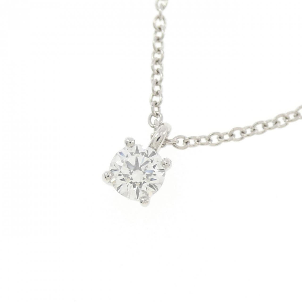 ティファニー ソリティア ネックレス 0.21CT F VVS2 3EXT
