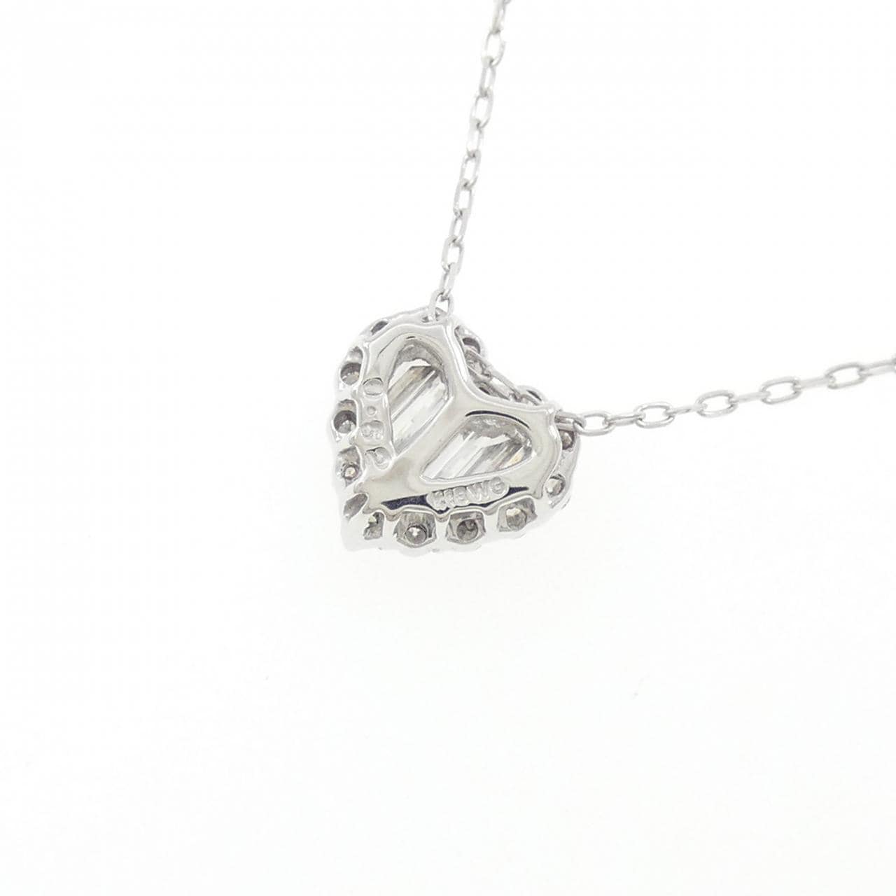 K18WG ハート ダイヤモンド ネックレス 0.52CT