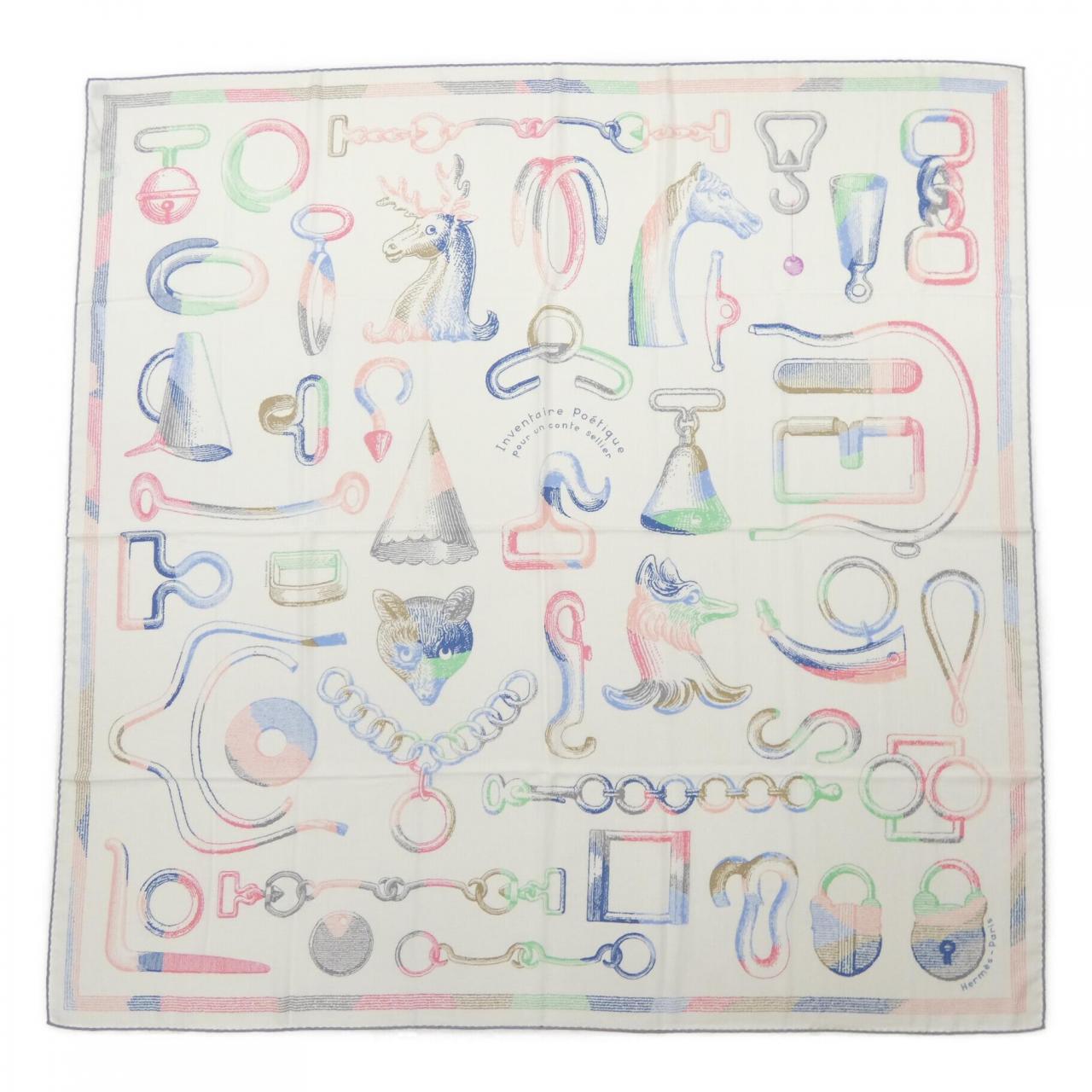 エルメス HERMES INVENTAIRE POETIQUE POUR CONTE SELLIER H244193S カレジェアン140 ショール