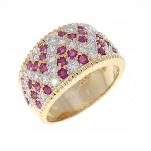 750YG/750WG ルビー リング 1.35CT