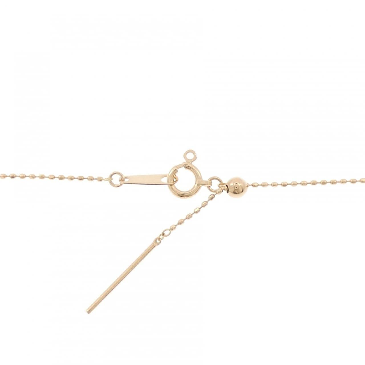 K18スリーカラー 2WAY ホースシュー ダイヤモンド ネックレス 0.22CT