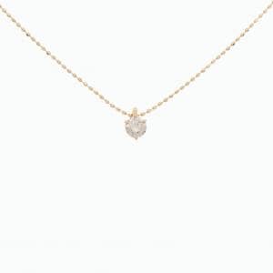 K18YG ソリティア ダイヤモンド ネックレス 0.22CT