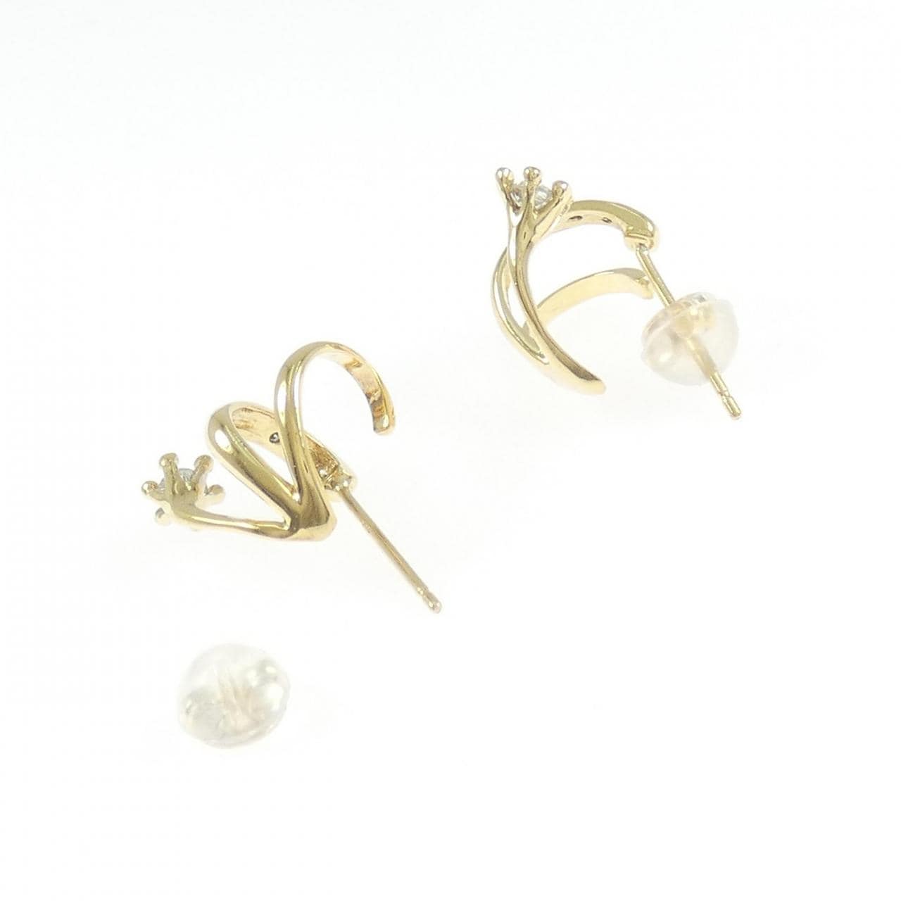 K18YG ダイヤモンド ピアス 0.16CT