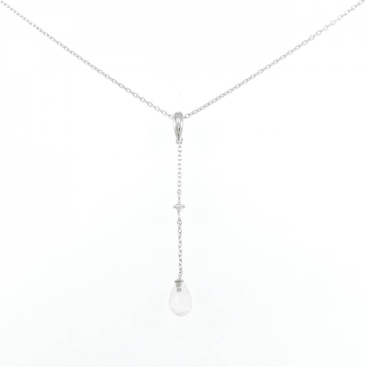 K18WG クオーツ ネックレス