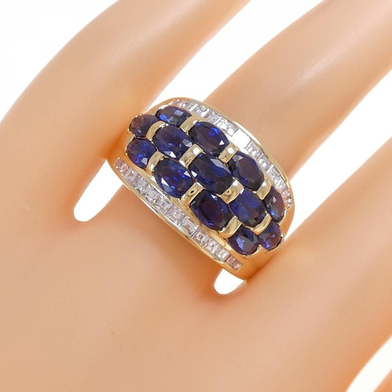 750YG サファイヤ リング 3.91CT