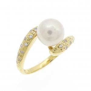 K18YG アコヤパール リング 7.3mm