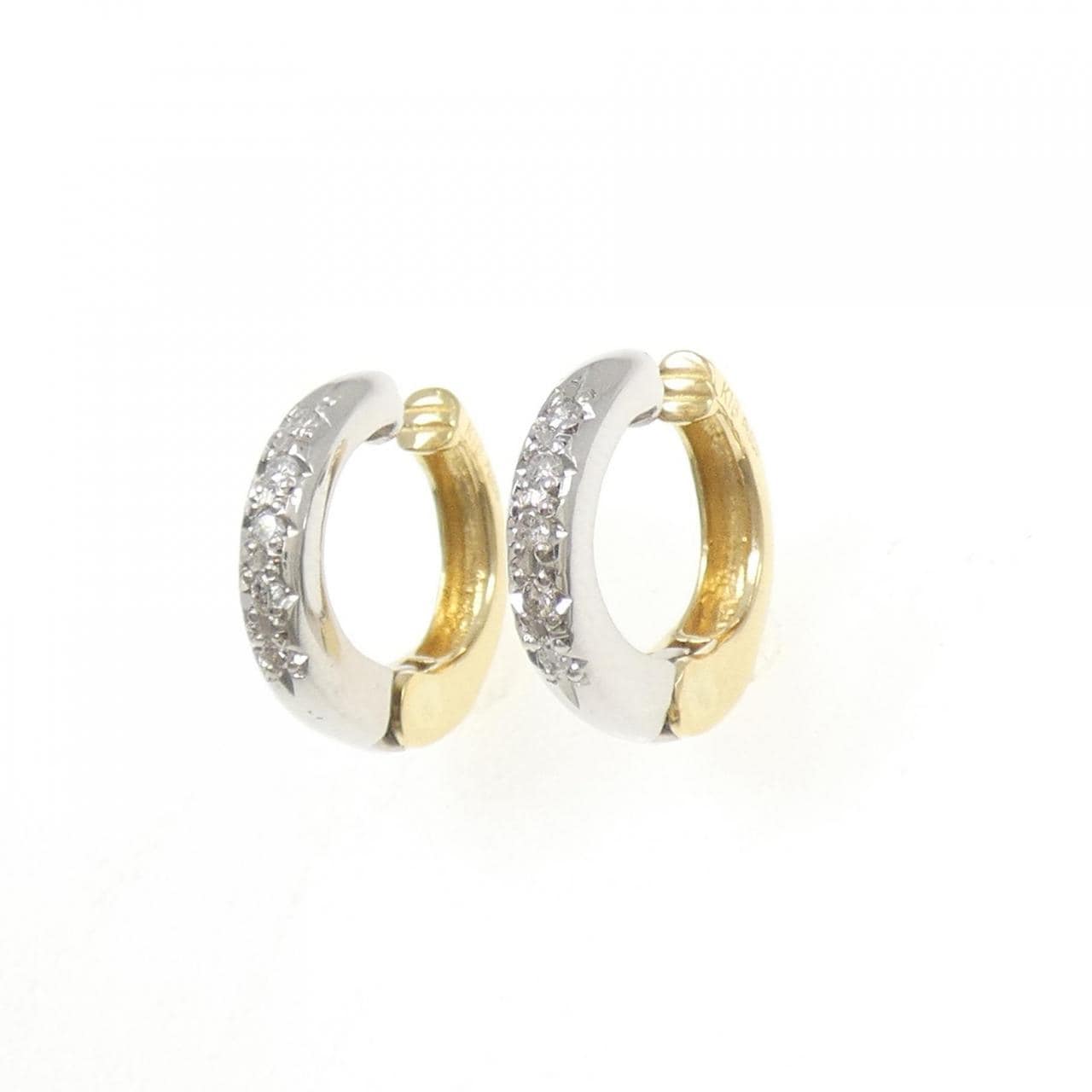 K18YG/PT900 ダイヤモンド イヤリング 0.10CT