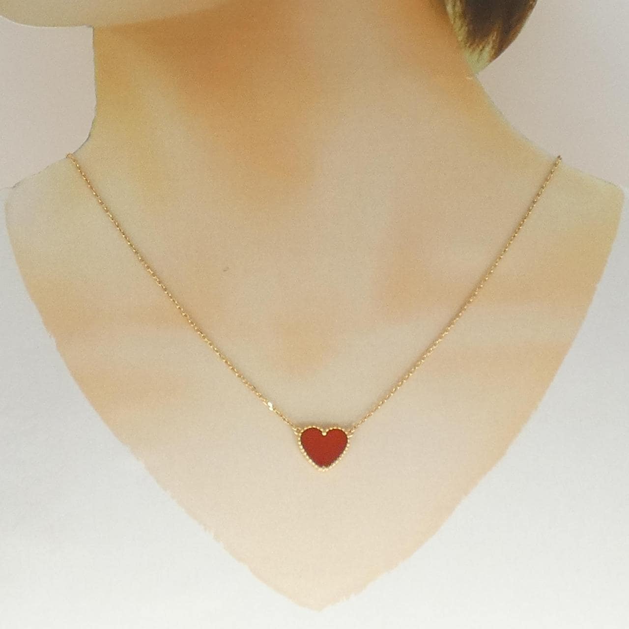 ヴァンクリーフ&アーペル ラッキーアルハンブラ ハート ネックレス