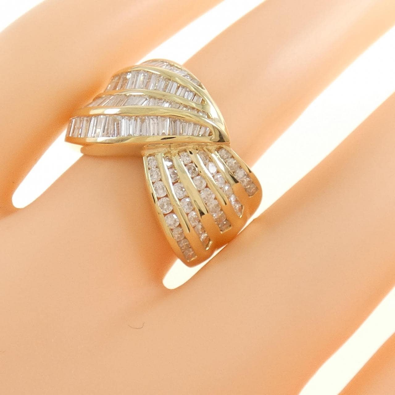 K18YG ダイヤモンド リング 2.00CT