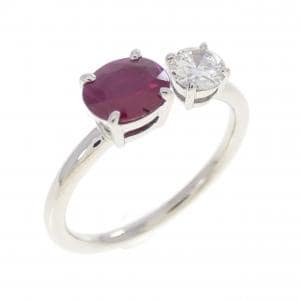 PT900 ルビー リング 0.63CT