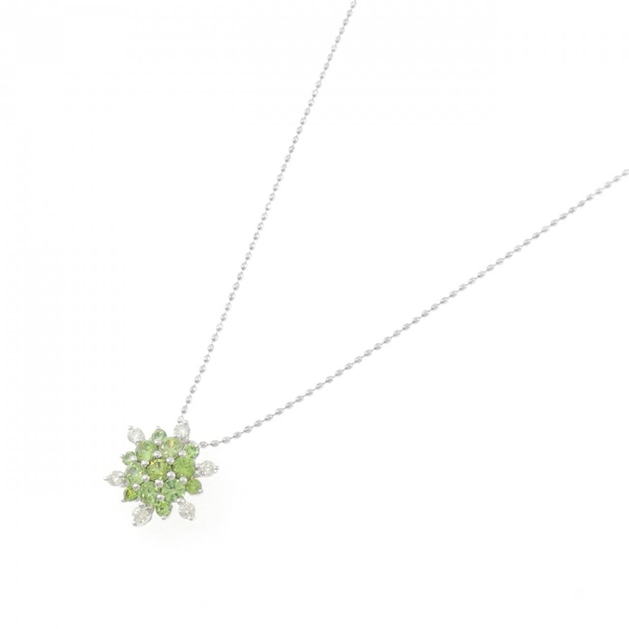 K18WG デマントイドガーネット ネックレス 0.73CT