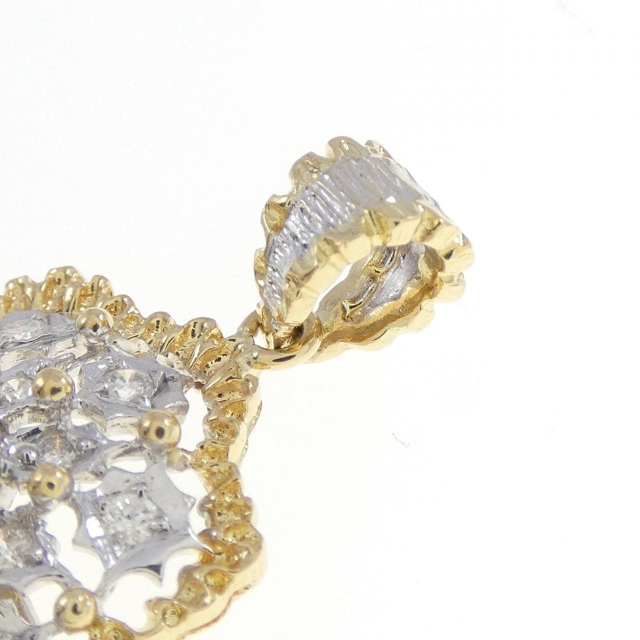 750YG/750WG ダイヤモンド ペンダント 0.73CT