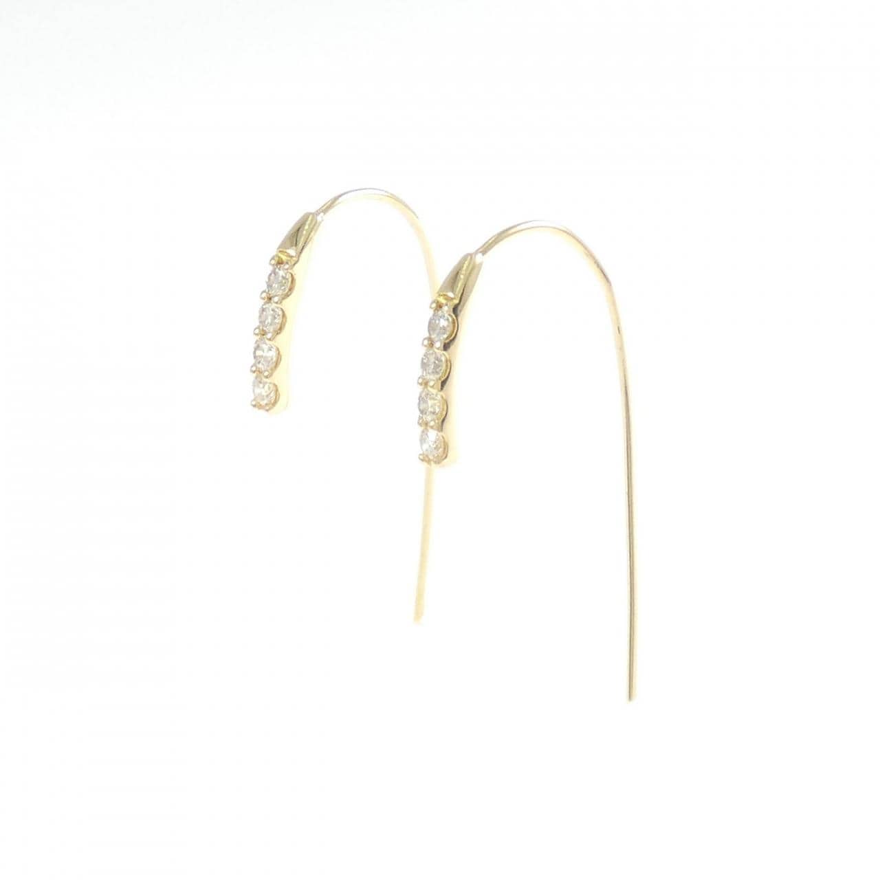 K18YG ダイヤモンド ピアス 0.20CT