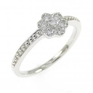 PT900 フラワー ダイヤモンド リング 0.18CT