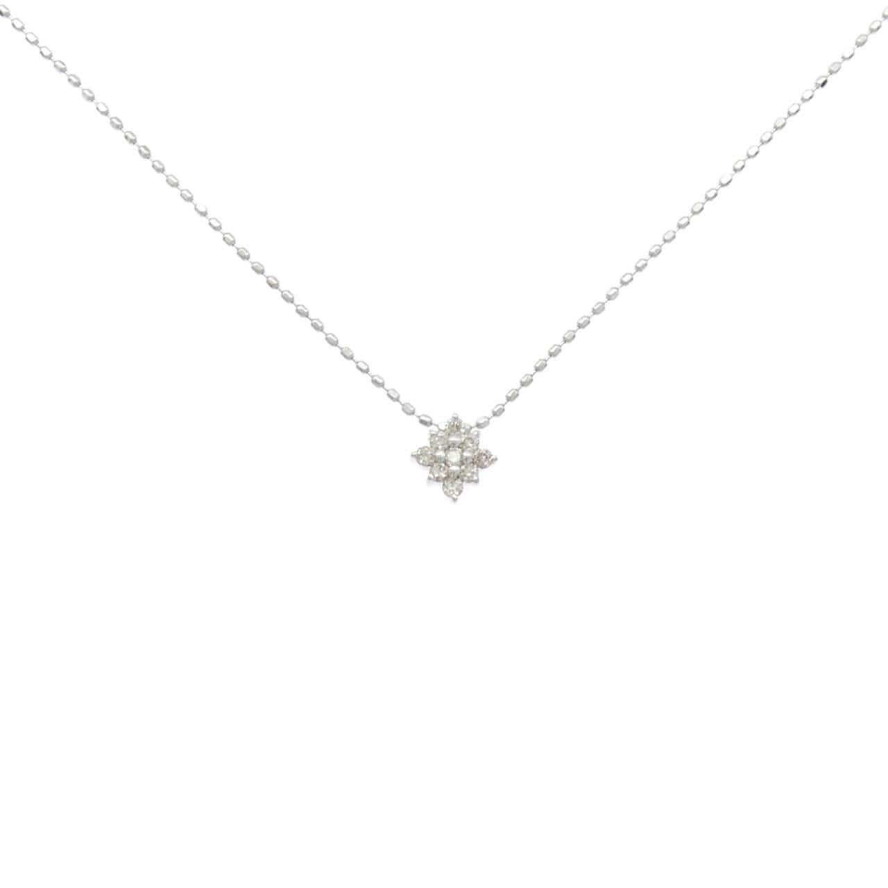 K18WG ダイヤモンド ネックレス 0.1CT