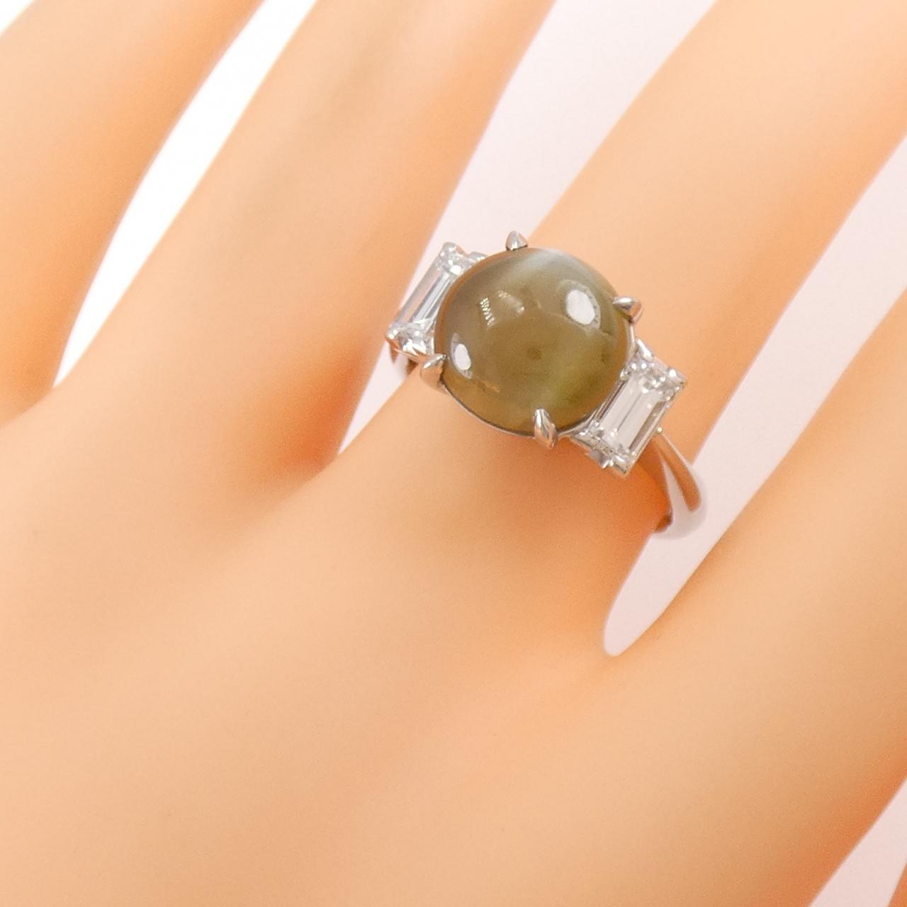コメ兵｜PT900 クリソベリルキャッツアイ リング 5.98CT｜ジュエリー 