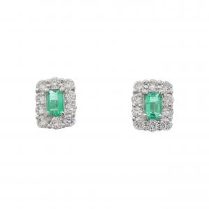 【新品】PT900 エメラルド ピアス 0.20CT