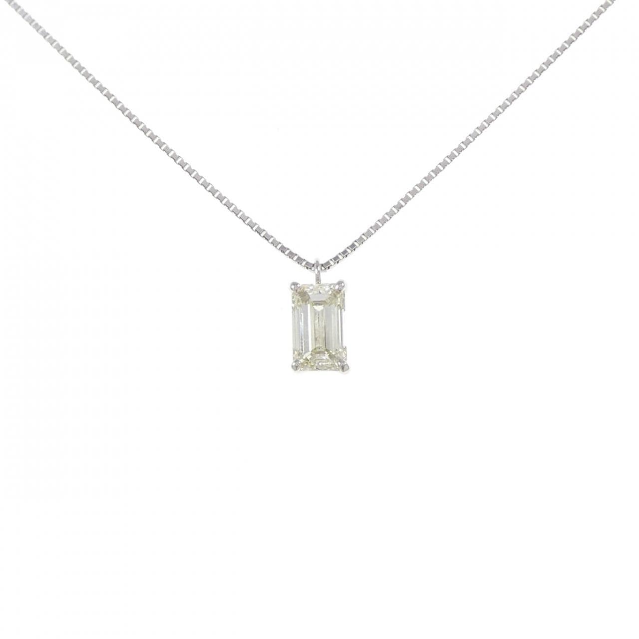 PT900/PT850 ダイヤモンド ネックレス 1.030CT VLY SI1 エメラルドカット
