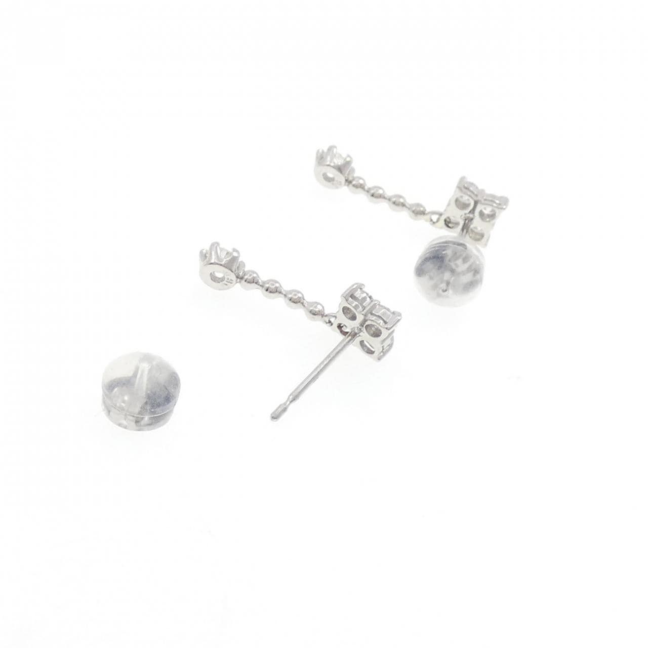 PT900 フラワー ダイヤモンド ピアス 0.60CT