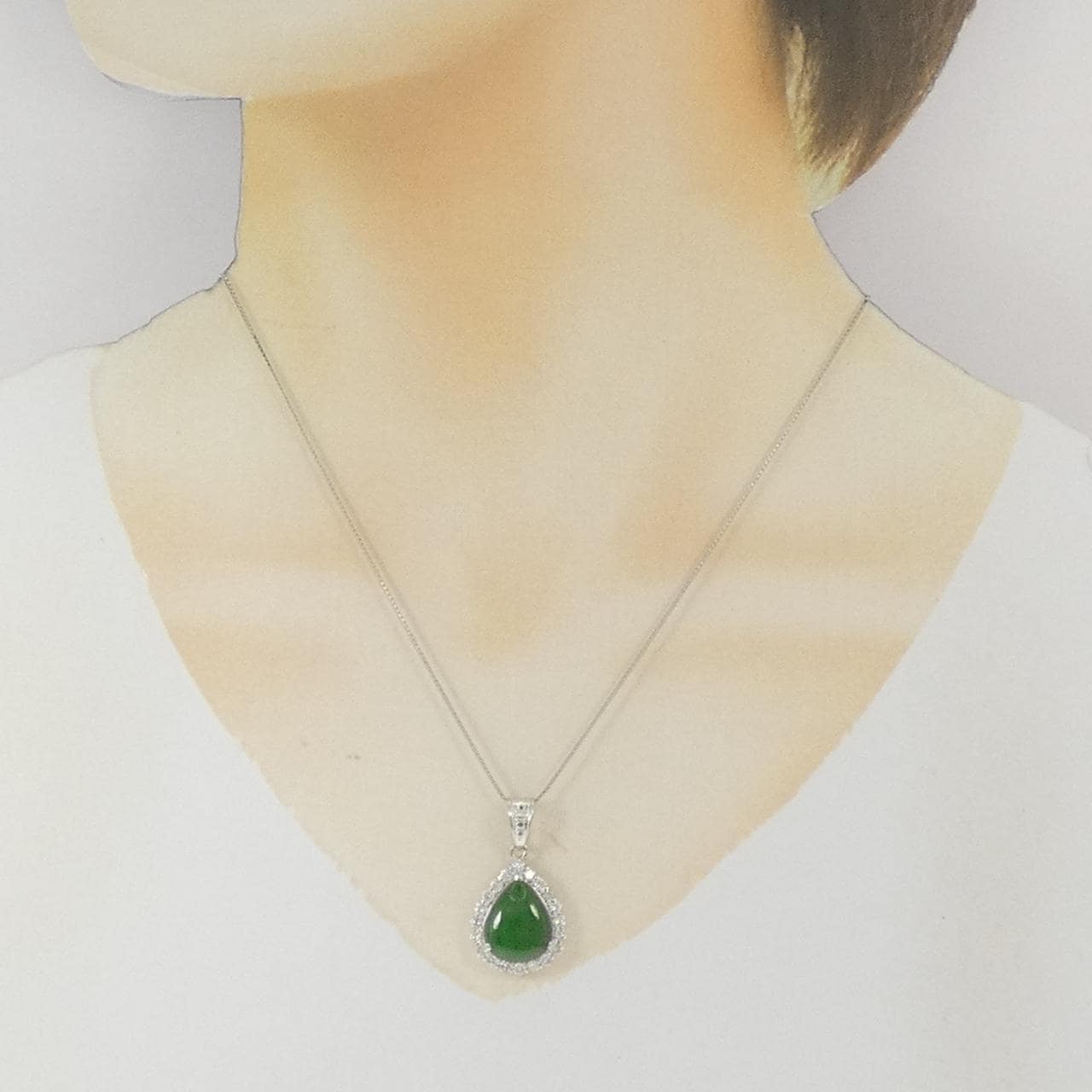 PT900/PT850 ヒスイ ネックレス 4.95CT