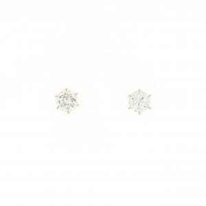 【リメイク】K18YG/ST ダイヤモンド ピアス 0.356CT 0.359CT H SI2 VG-GOOD