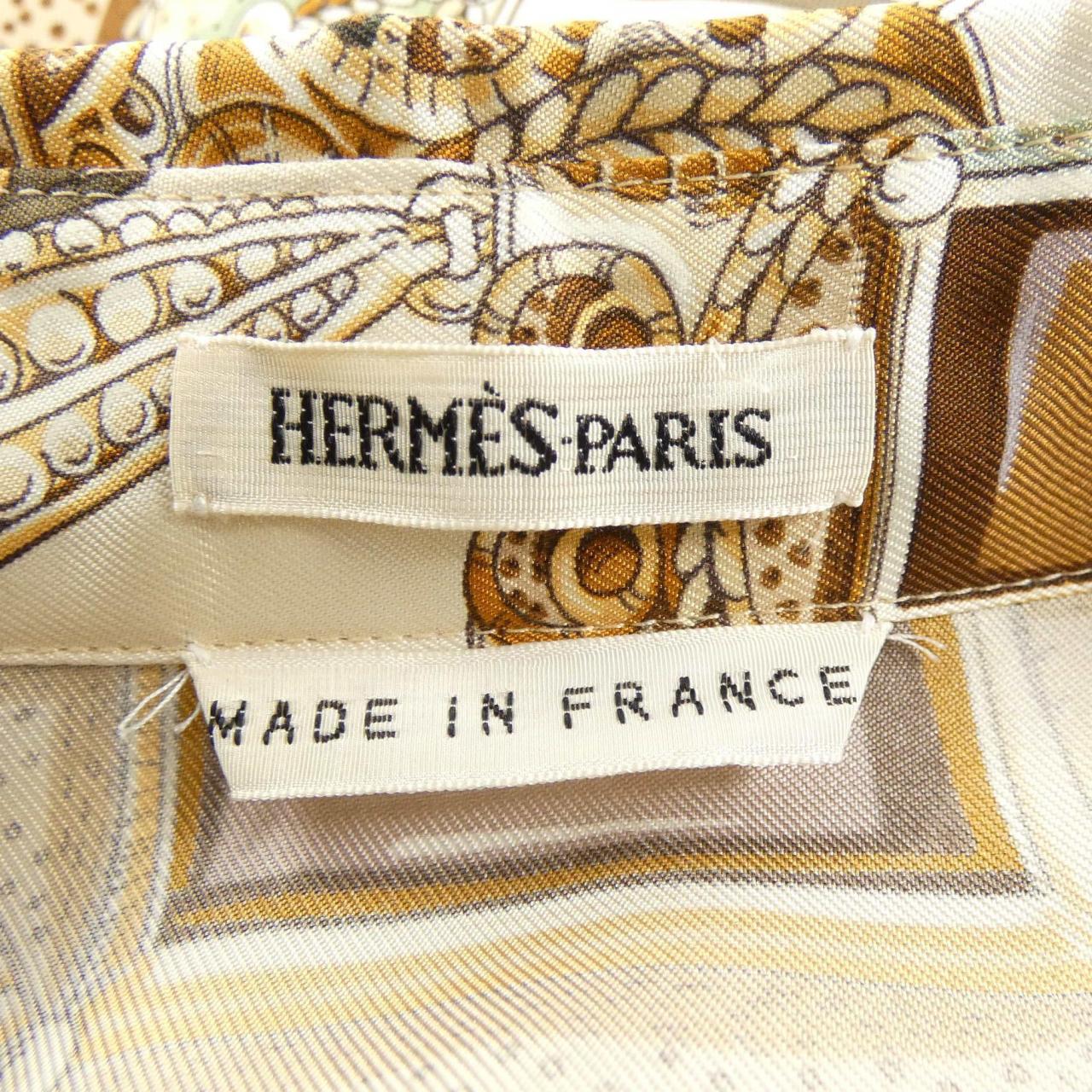 【ヴィンテージ】エルメス HERMES TERRES PRECIEUSES ツイルレーヌ. シャツ