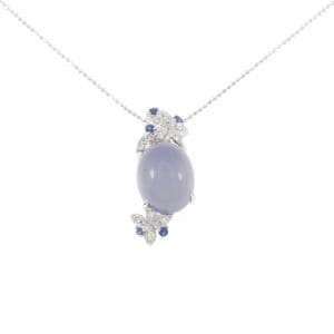 K18WG カルセドニー ネックレス 8.09CT