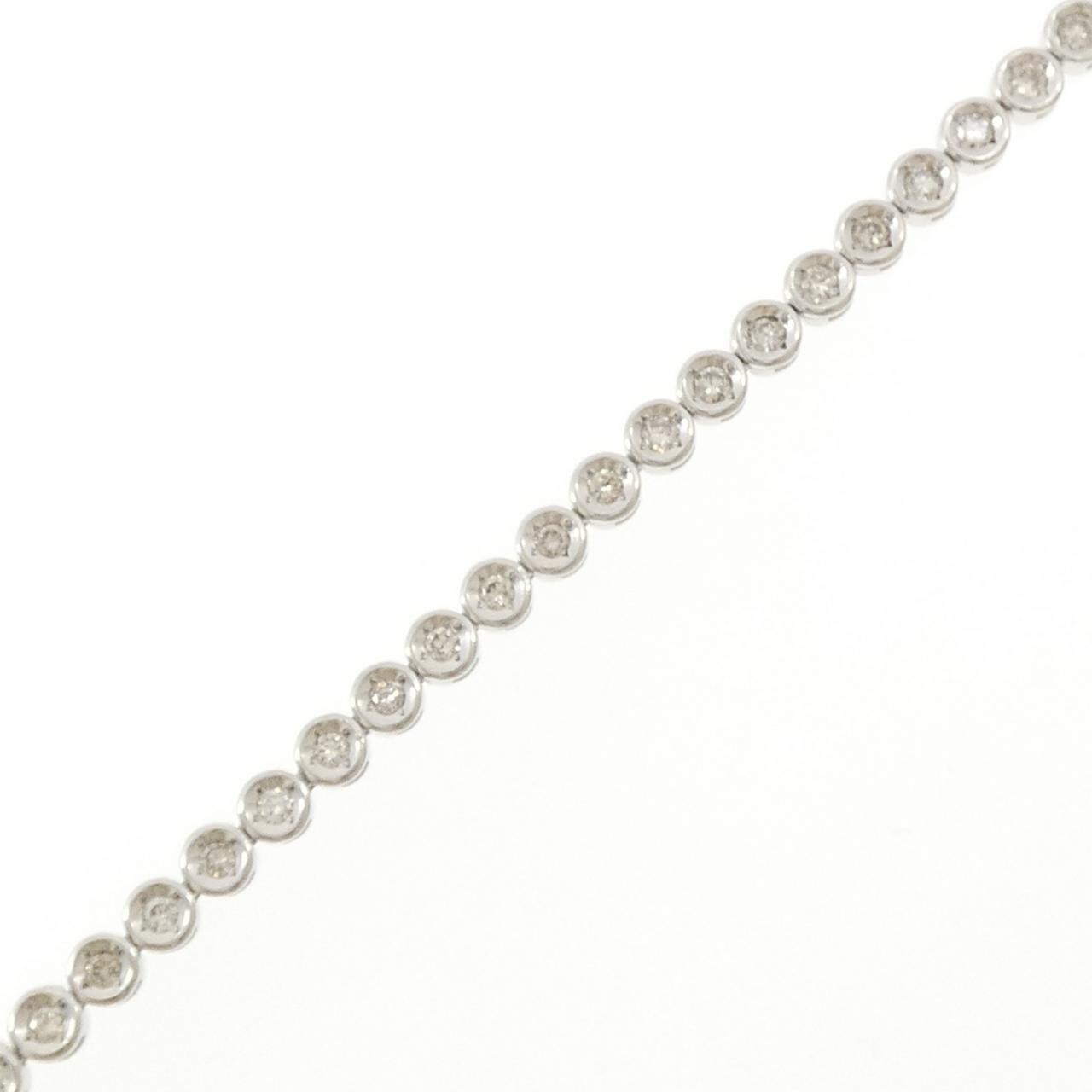 K18WG ダイヤモンド ブレスレット 1.00CT