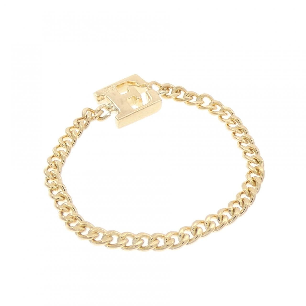 K18YG イニシャルE リング