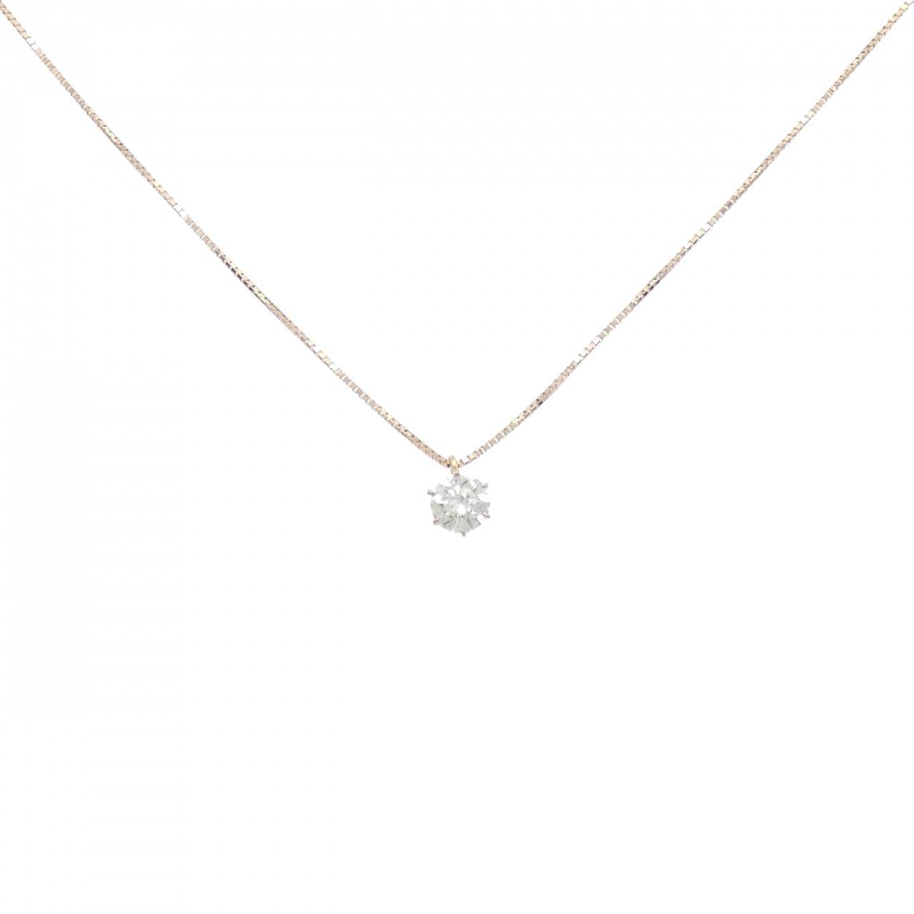 K18PG ソリティア ダイヤモンド ネックレス 0.54CT