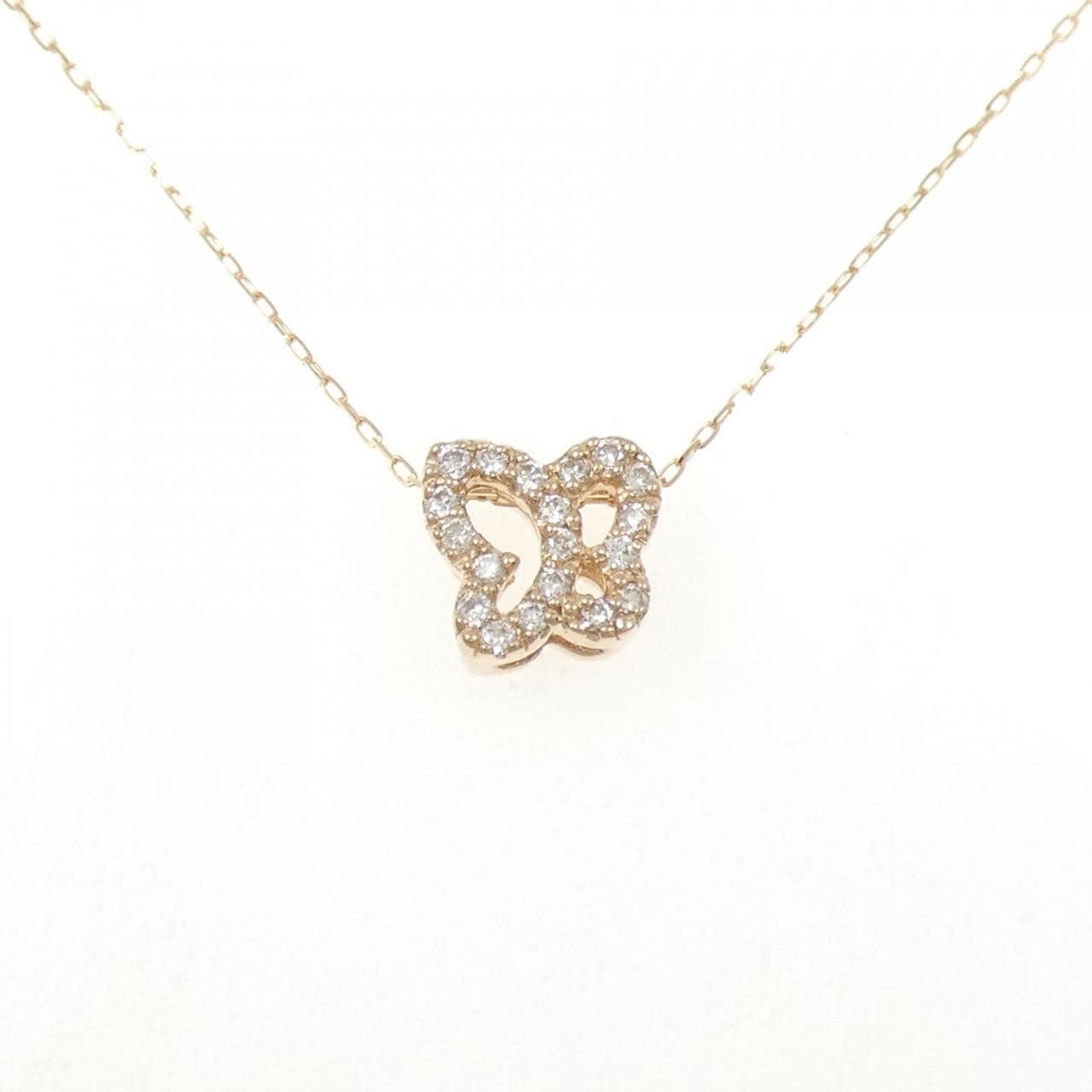 K18PG ダイヤモンド ネックレス 0.12CT