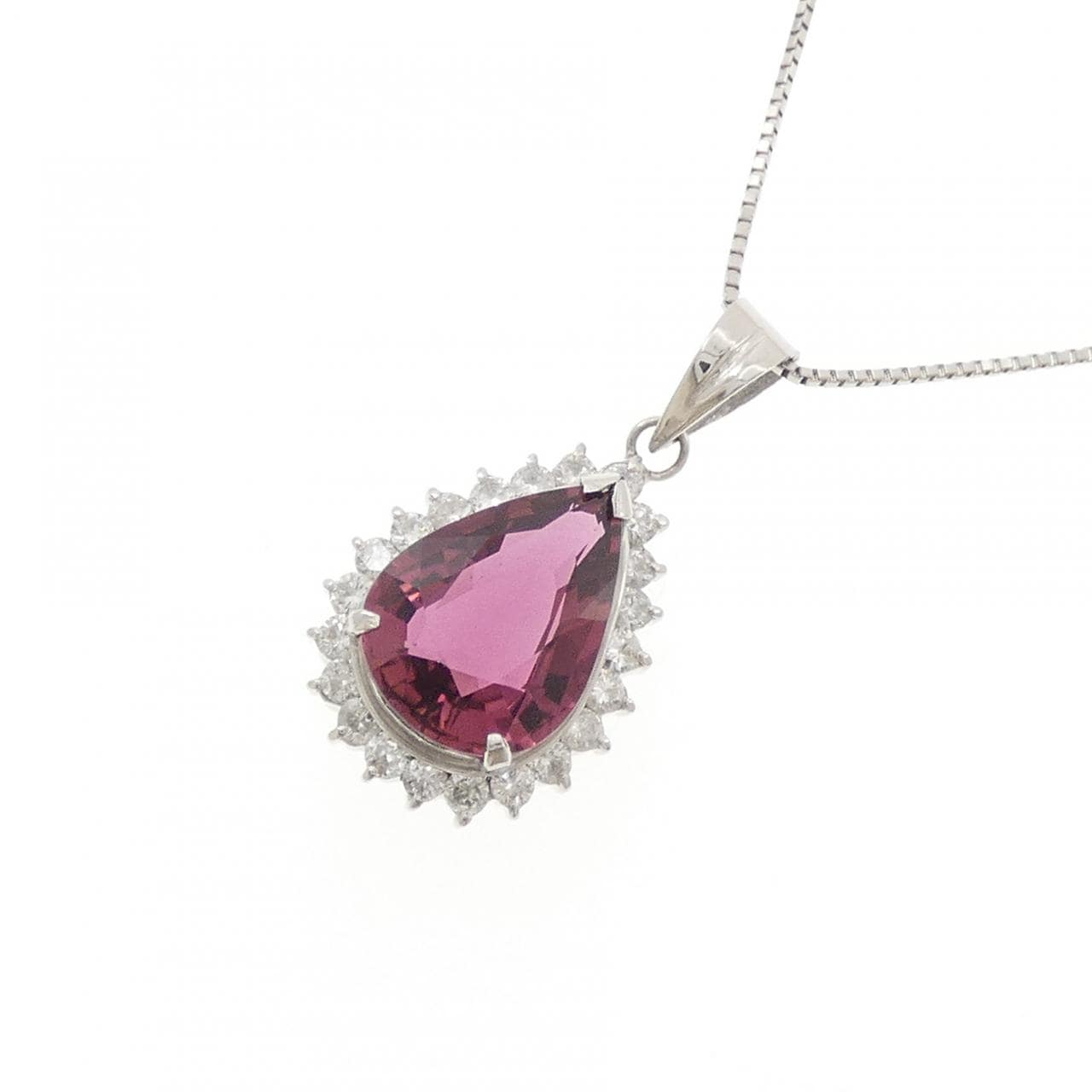 PT900/PT850 ルベライトトルマリン ネックレス 3.25CT
