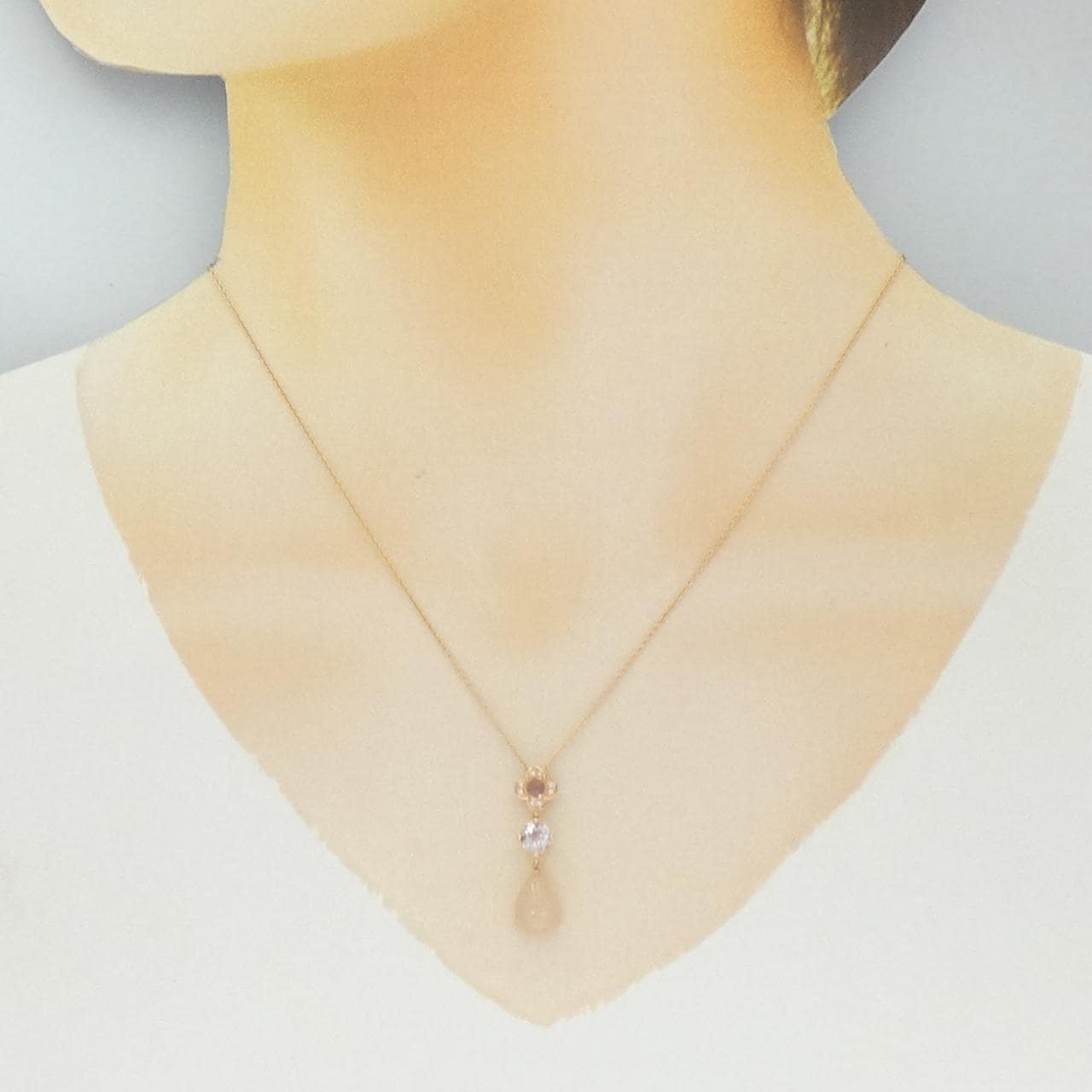 ポンテヴェキオ フラワー カラーストーン ネックレス