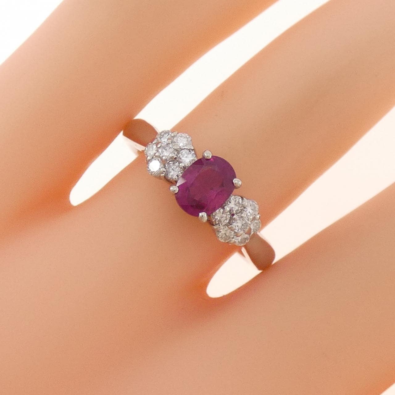 PT900 ルビー リング 0.88CT