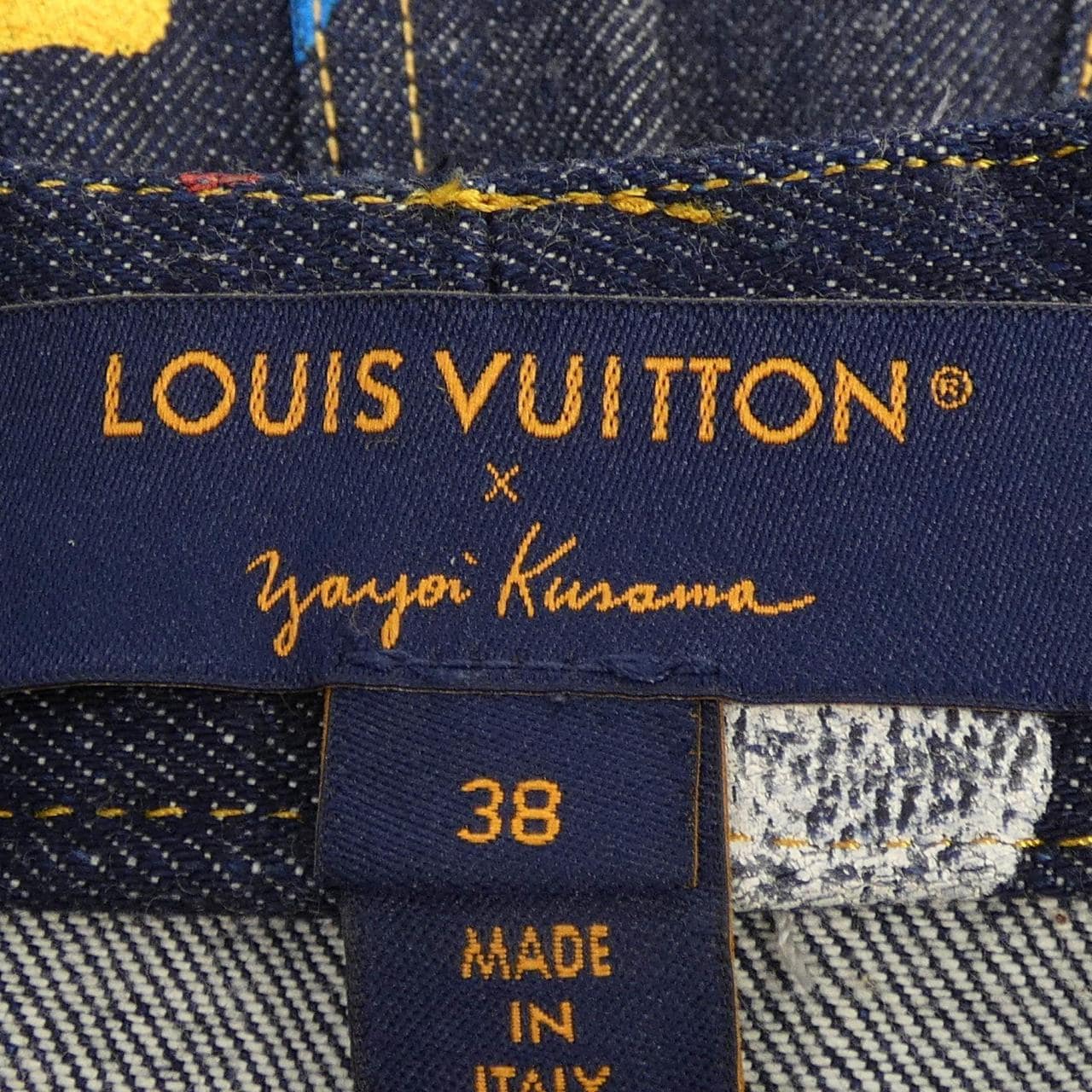 ルイヴィトン LOUIS VUITTON LV×YKペインティッドドットデニムミニスカート FOSK12VY5 草間彌生 スカート
