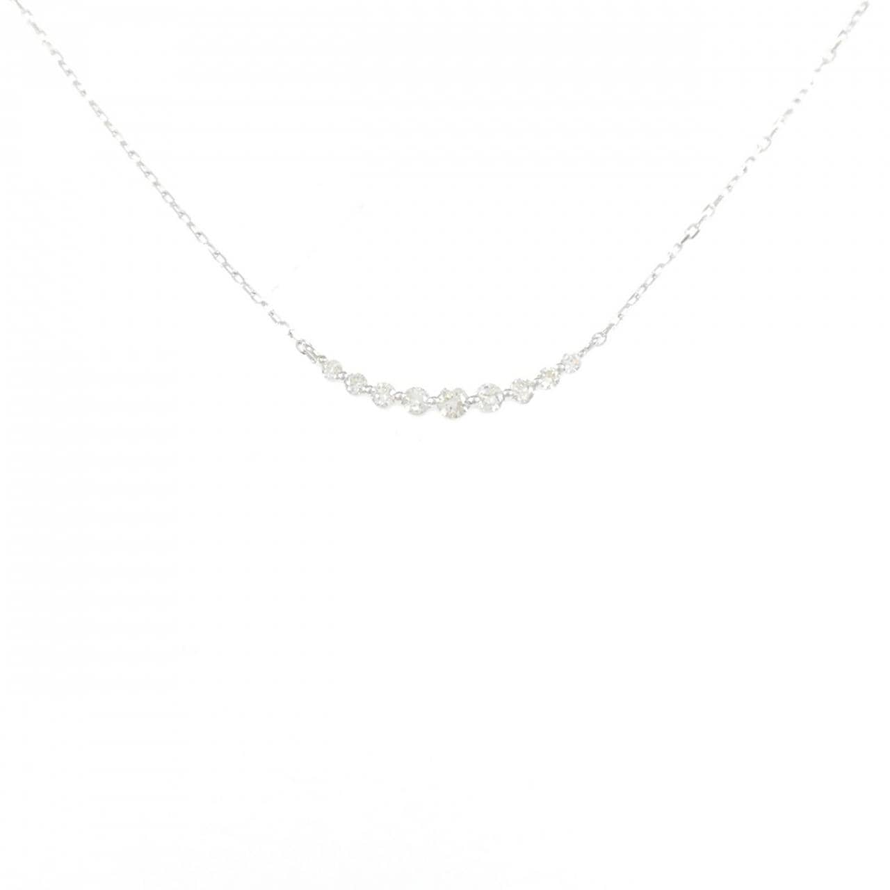 K18WG ダイヤモンド ネックレス 0.10CT
