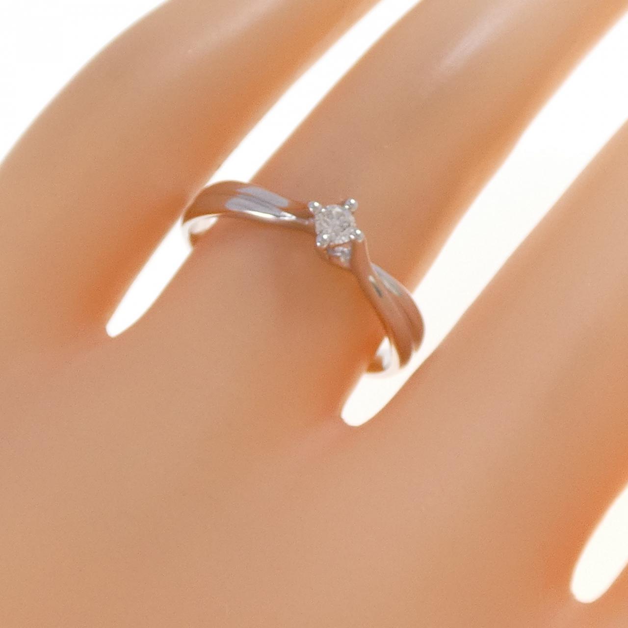 K18WG ダイヤモンド リング 0.08CT