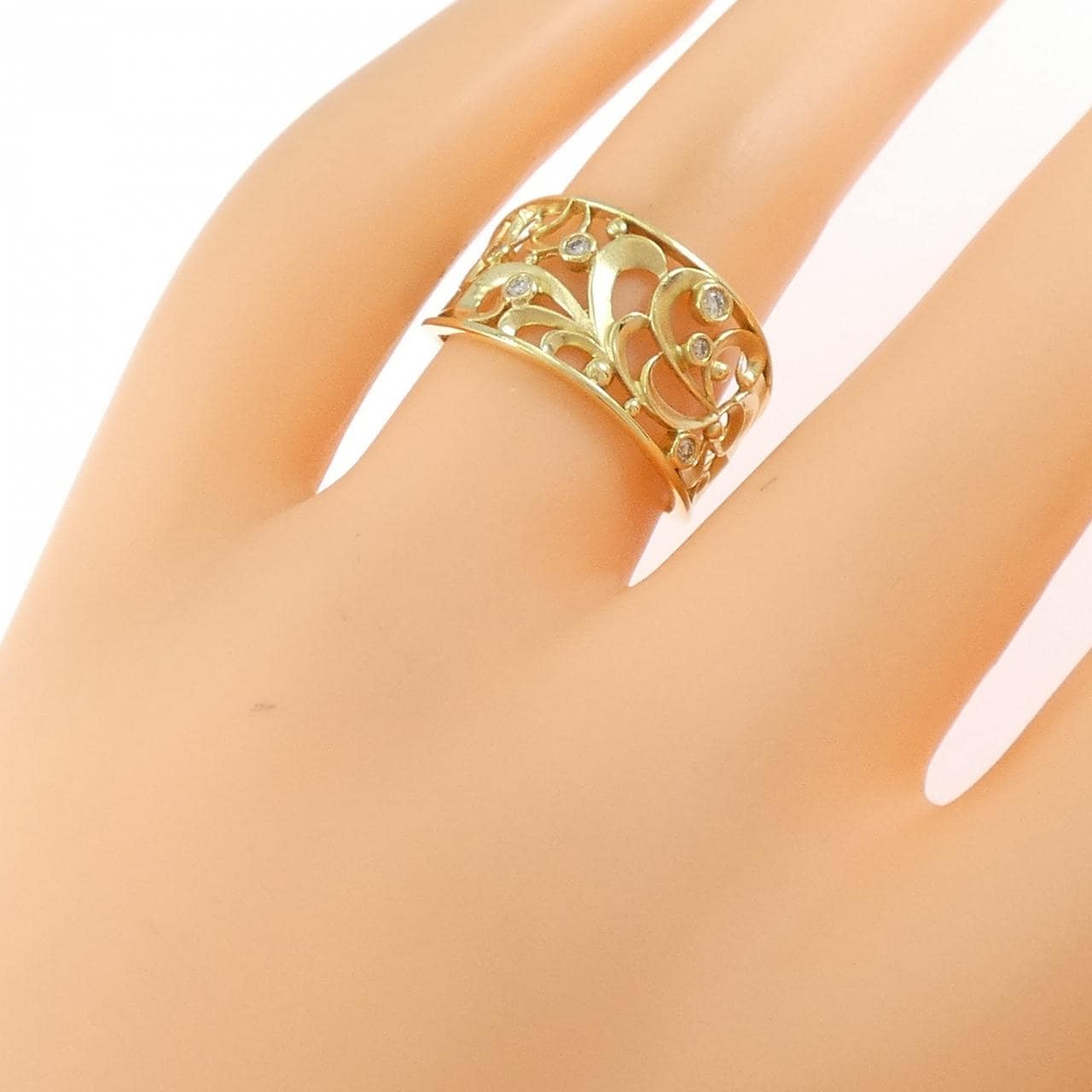 K18YG ダイヤモンド リング 0.07CT