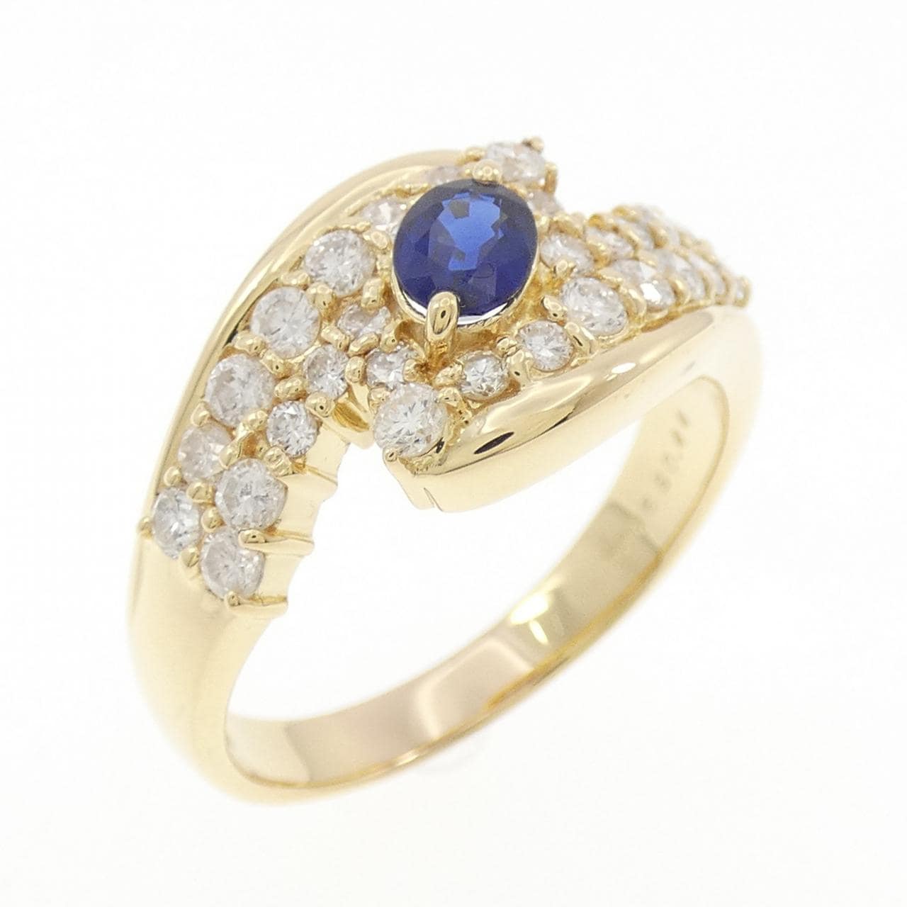 K18YG サファイヤ リング 0.44CT