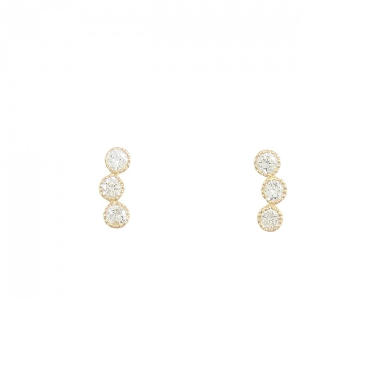 【リメイク】K18YG ダイヤモンド ピアス 0.20CT