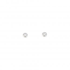 PT900 ソリティア ダイヤモンド ピアス 0.04CT