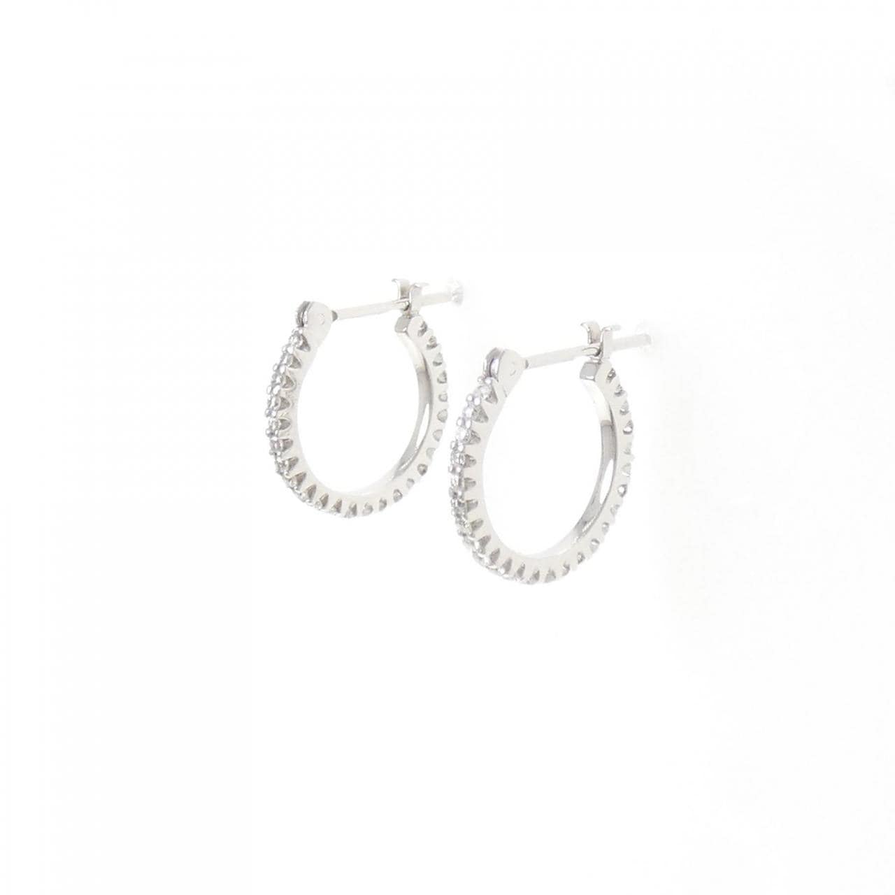 K18WG/K14WG ダイヤモンド ピアス 0.24CT