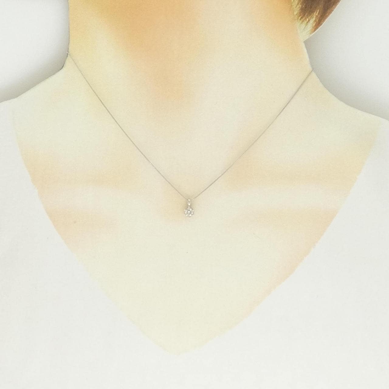 PT900/PT850 ダイヤモンド ネックレス 0.20CT