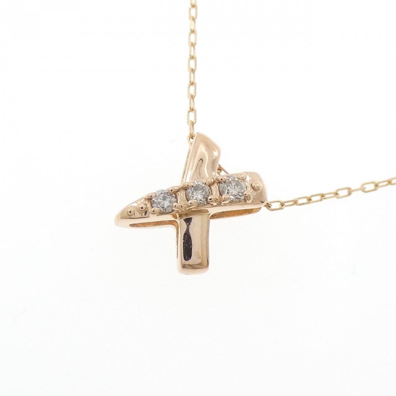 K18PG ダイヤモンド ネックレス 0.07CT