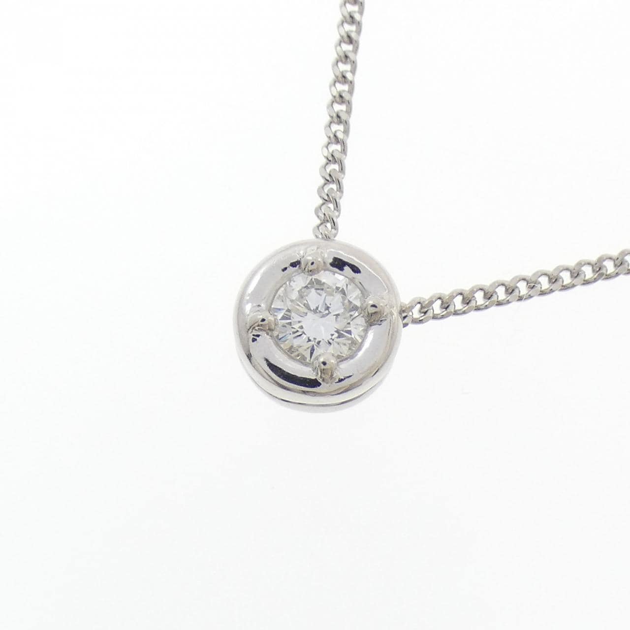 PT900/PT850 ソリティア ダイヤモンド ネックレス 0.163CT