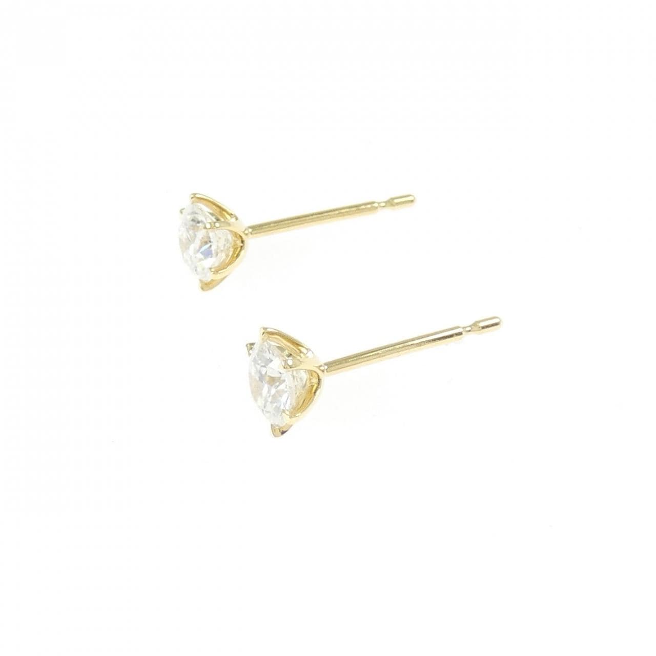 【リメイク】K18YG/ST ダイヤモンド ピアス 0.310CT 0.315CT G SI2 EXT H&C