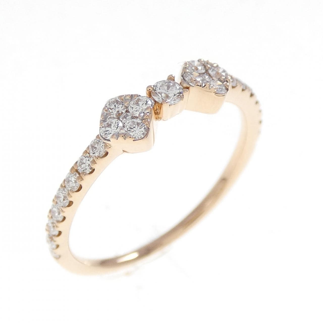 K18PG ダイヤモンド リング 0.3CT